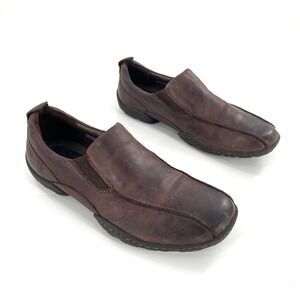 Born Hand Crafted Footwear Mens Sz 8 Brown Leather Slip On Loafers Comfort Shoes